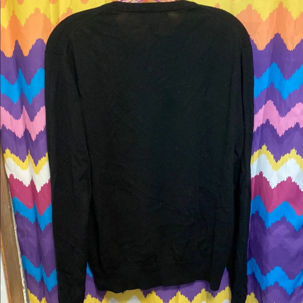 Banana Republic Black V-Neck Sweater Timeless Knit Design - Picture 2 of 3